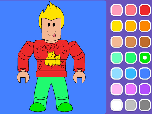 Roblox Coloring Game